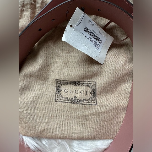 AUTHENTIC GUCCI NWT SOFT PINK BUCKLE BELT - Picture 11 of 17